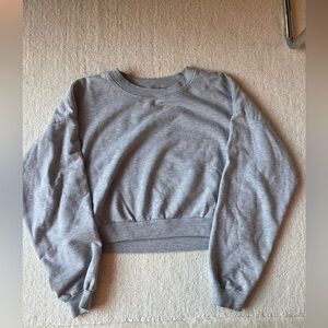 American apparel grey cropped pullover